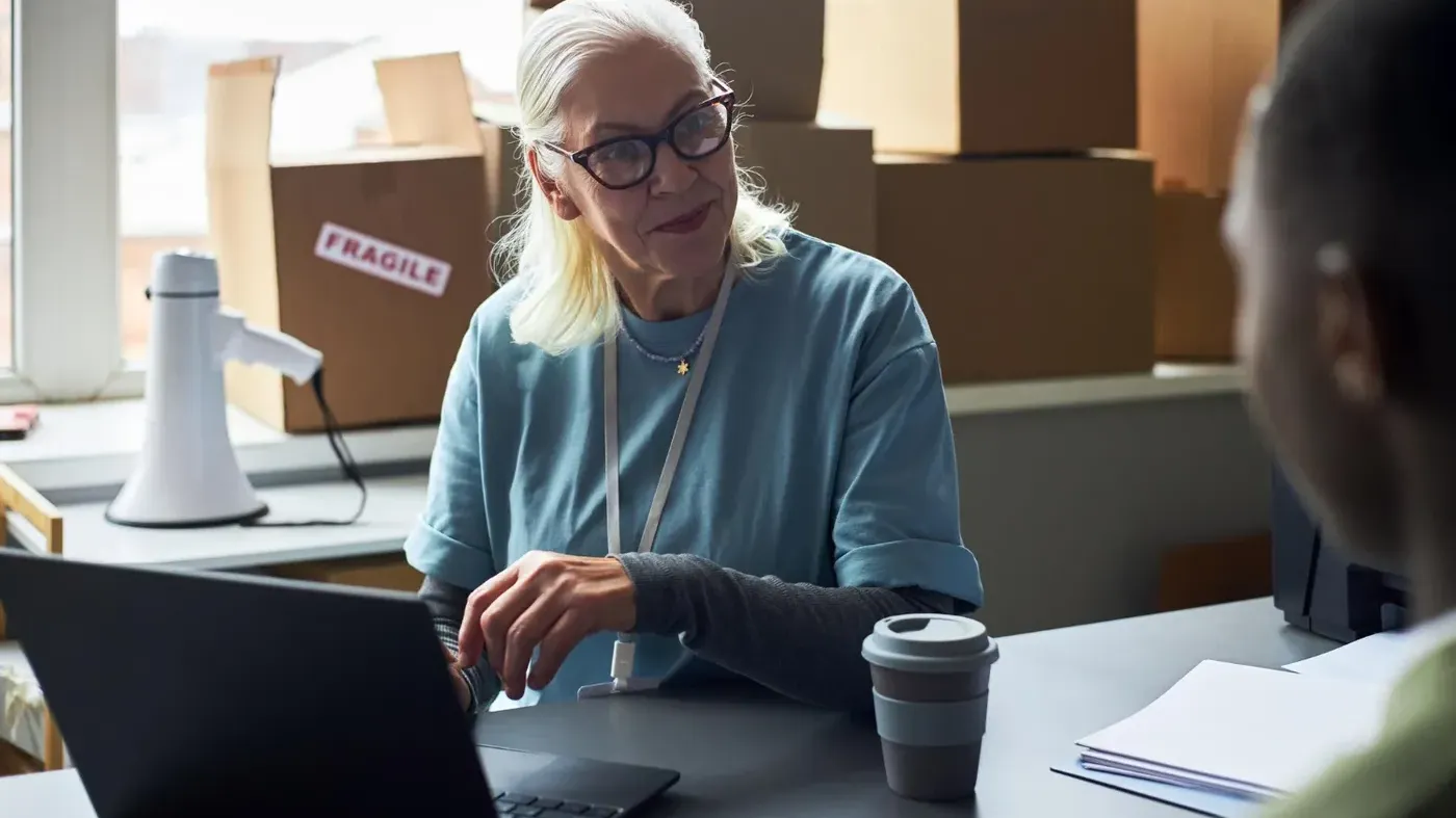 small business owner on laptop