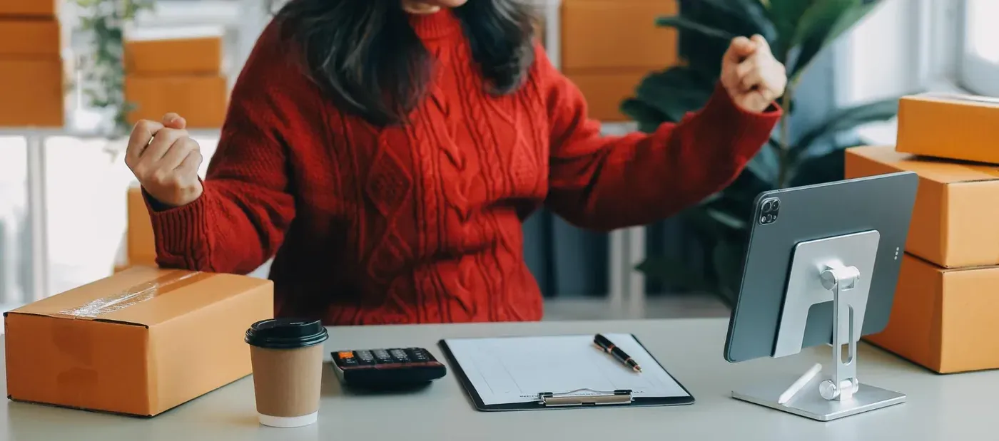 happy small business owner