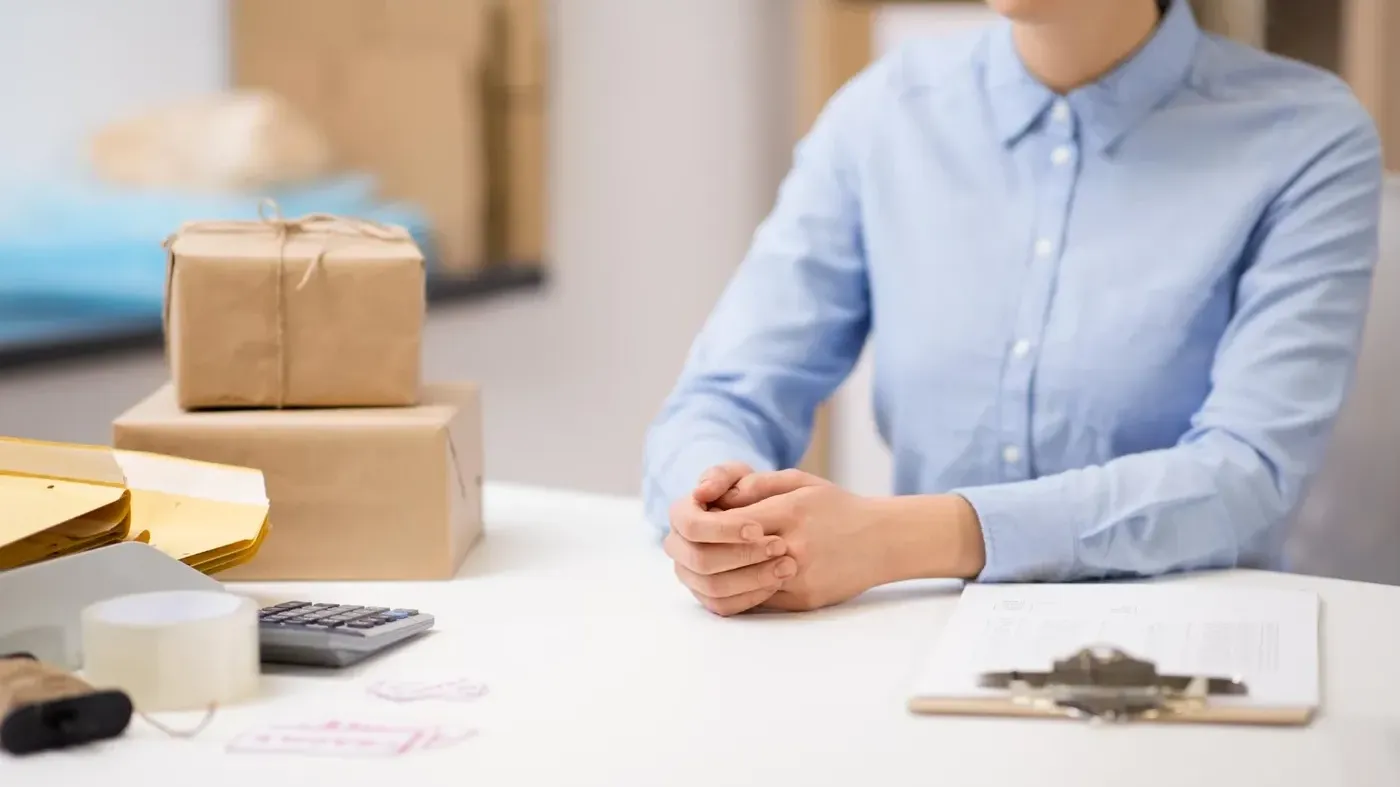 person sitting at desk