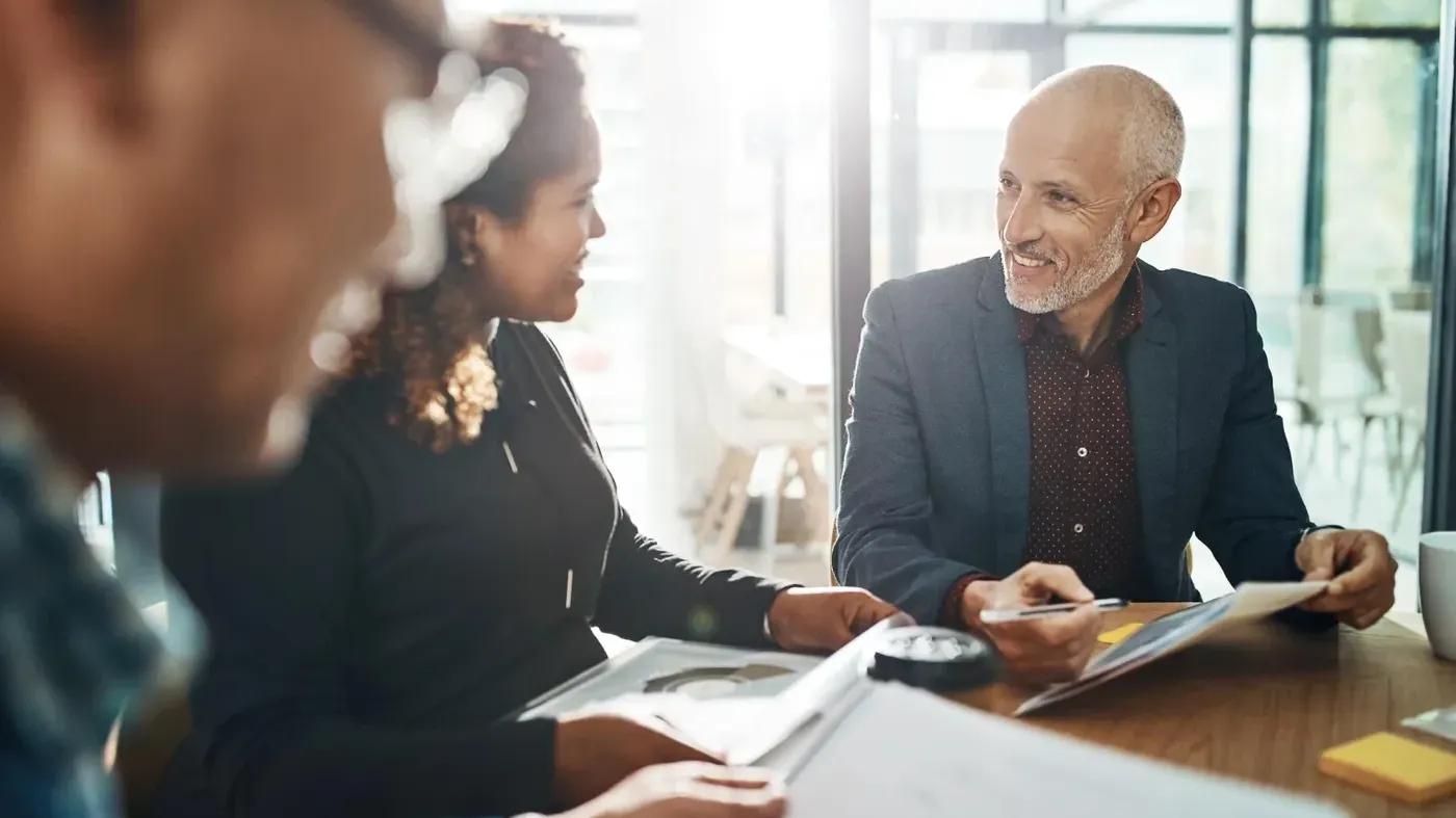 co workers in a meeting
