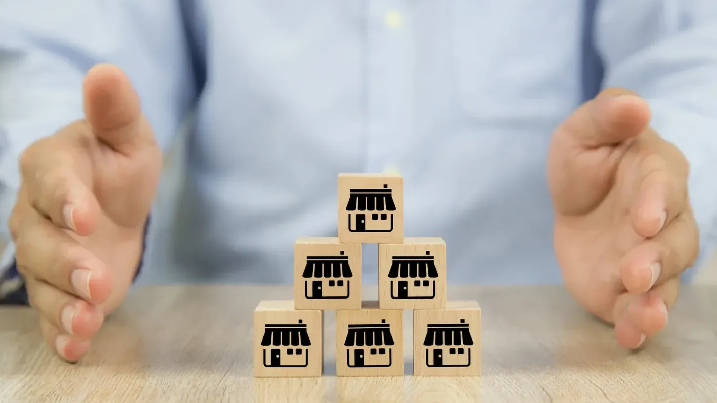 building blocks with businesses